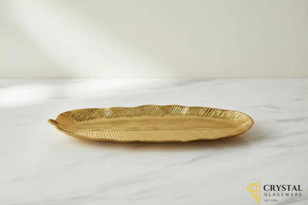 Golden Leaf Plate